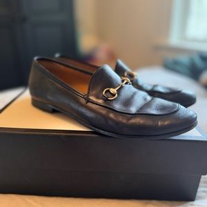 Gucci loafers, all leather.